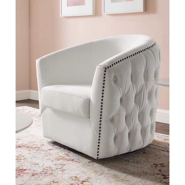 velvet white chair