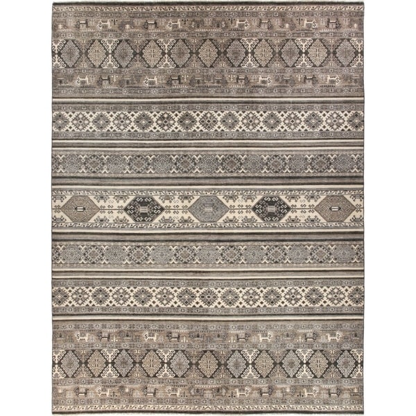 African, Hand Knotted Area Rug - 9' 0" x 11' 10" - 9' x 12'