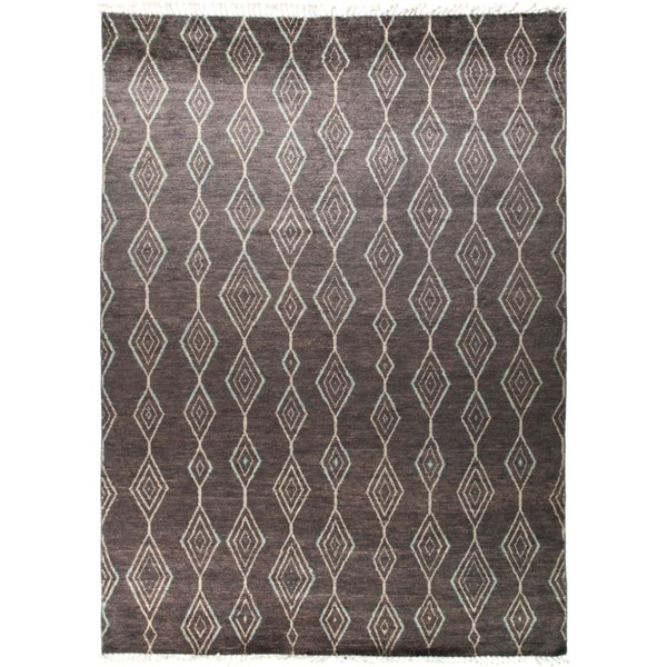 Moroccan, Hand Knotted Area Rug - 9' 3" x 12' 8" - 10' x 14'