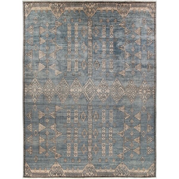 African, Hand Knotted Area Rug - 8' 10" x 11' 8" - 9' x 12'