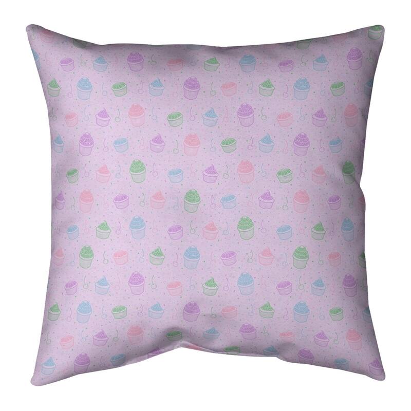Classic Cupcake Pattern Throw Pillow