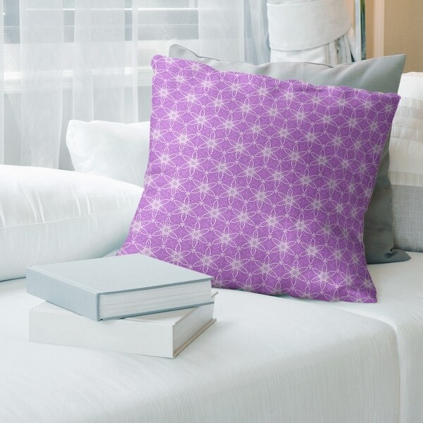 Color Background Ornate Circles Throw Pillow