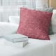 White Accent Classic RPG Pattern Throw Pillow - 16 x 16 - Red & White - Synthetic Fiber