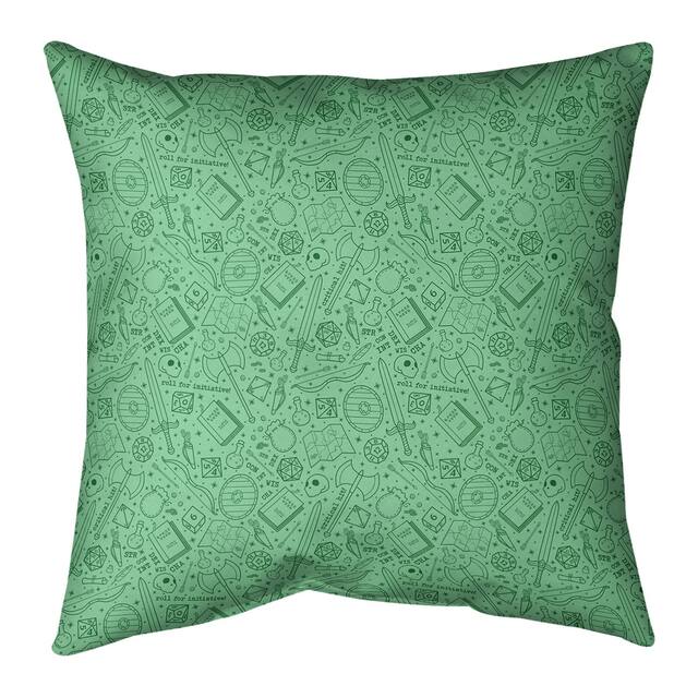Full Color RPG Pattern Throw Pillow