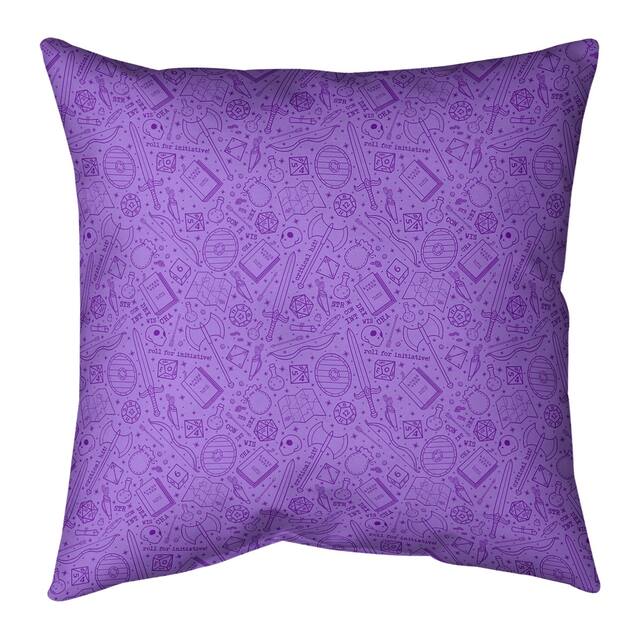 Full Color RPG Pattern Throw Pillow