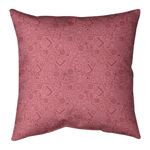 Full Color RPG Pattern Throw Pillow