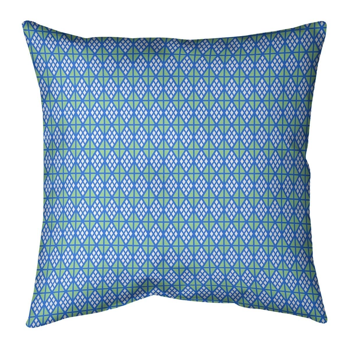 Blue Feature Two Color Plain Diamonds Throw Pillow Bed Bath & Beyond 28362981