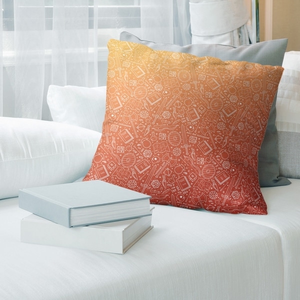 Ombre RPG Pattern Throw Pillow