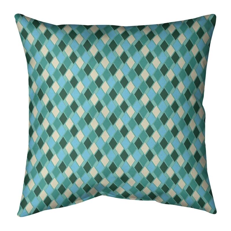 Retro Diamonds Throw Pillow