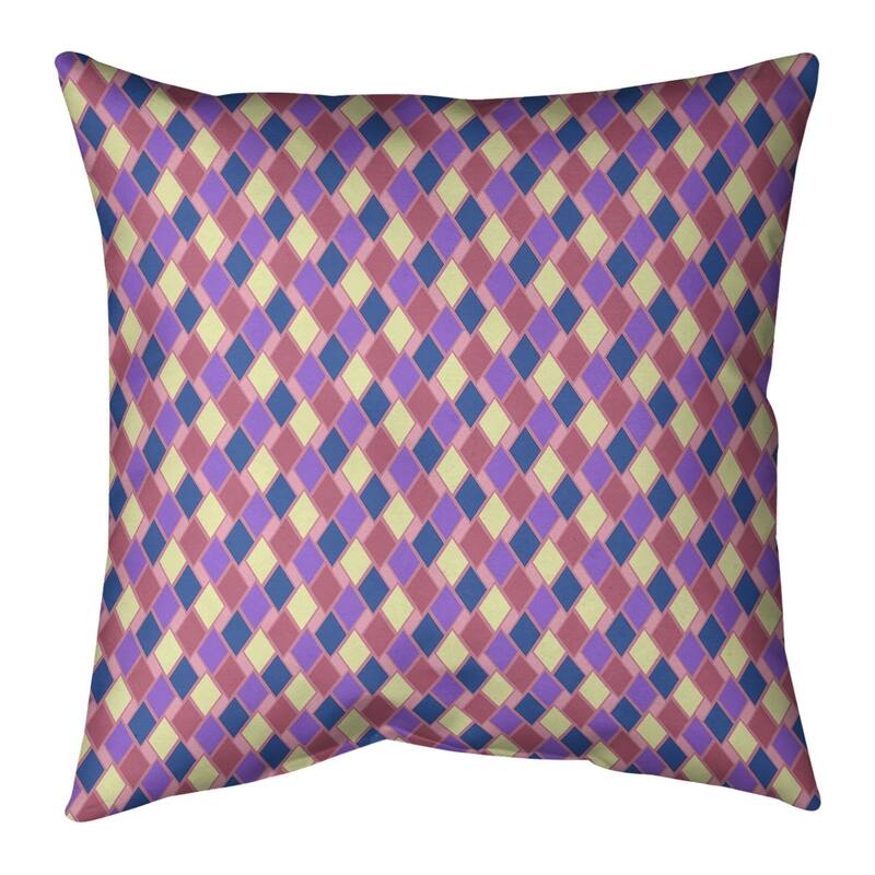 Retro Diamonds Throw Pillow