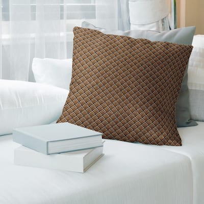 Black Reverse Geometric Ombre Pattern Throw Pillow
