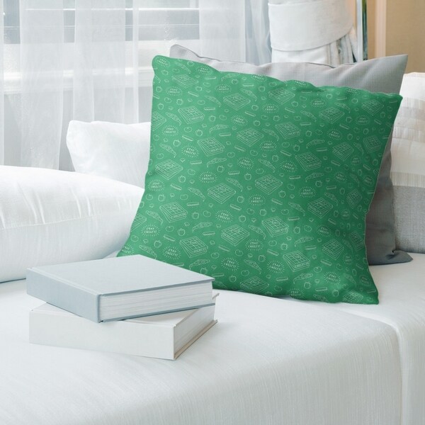 Fun Color Background Pizza Pattern Throw Pillow