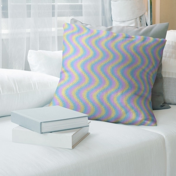 Wavy Stripes Throw Pillow
