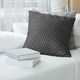 preview thumbnail 1 of 10, Warm Classic Hexagonal Lattice Throw Pillow 14 x 14 - Black - Faux Suede