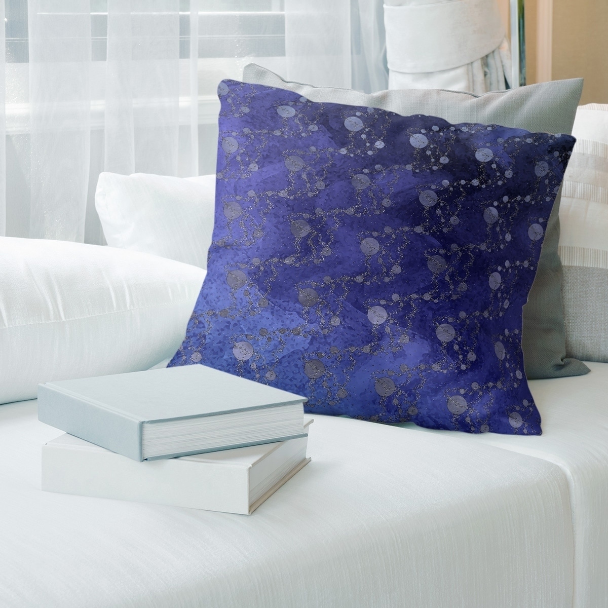 Ombre Multicolor Planets & Stars Throw Pillow