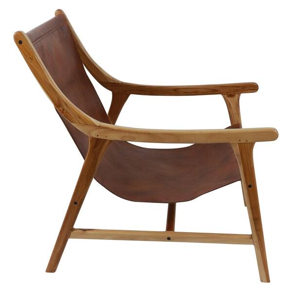 Carbon Loft Littler Leather Sling Chair Overstock 28365030