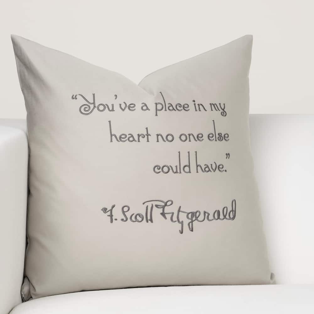 Hotel de Fitzgerald 18" Embroidered Pillow