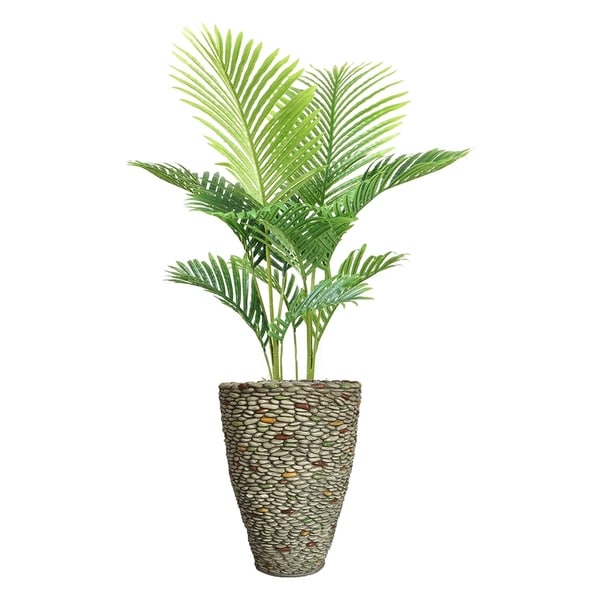 57.5" Real Touch Palm Tree in Fiberstone Planter.
