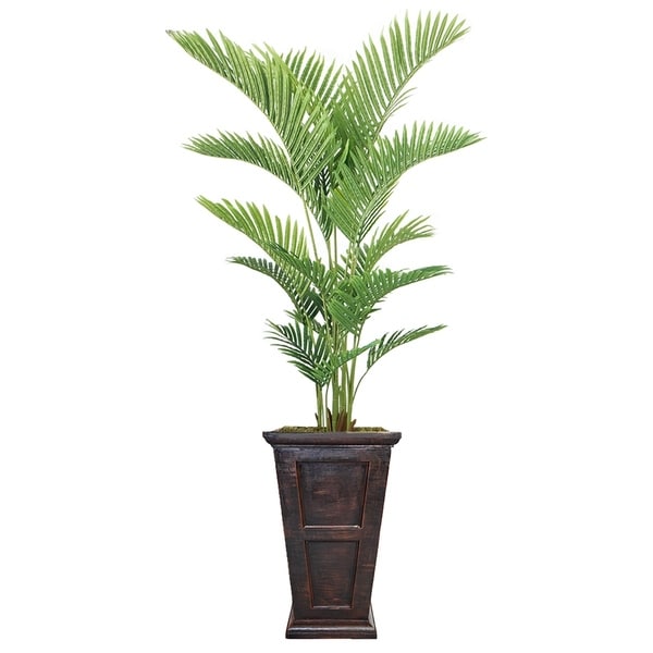82" Real Touch Palm Tree in Fiberstone Planter
