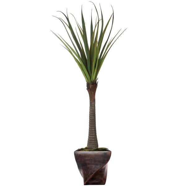 81.5" Real touch agave in Fiberstone Planter