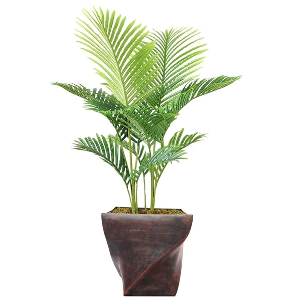 53.5" Real Touch Palm Tree in Fiberstone Planter