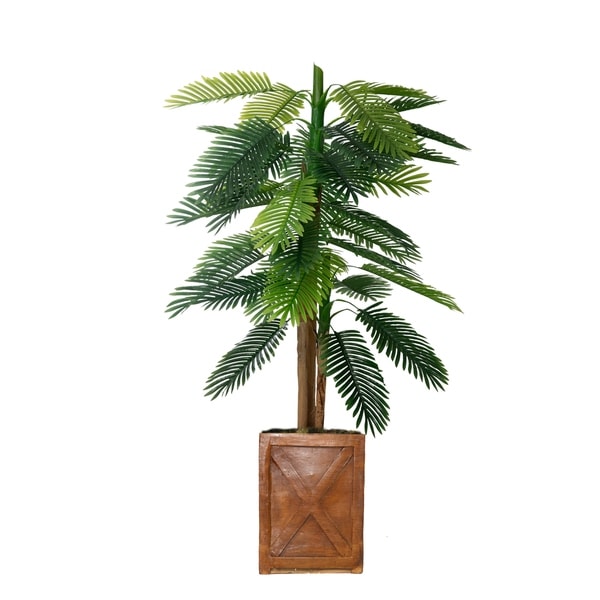 67" Real touch palm tree in Fiberstone Planter