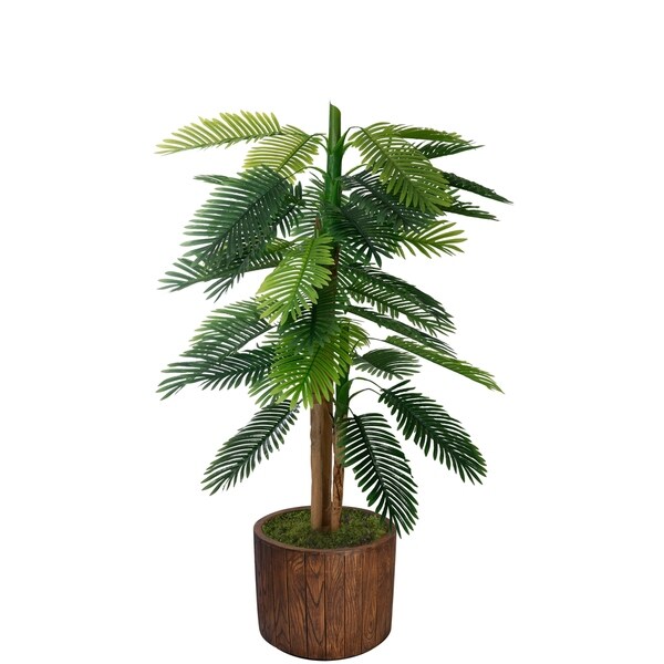 63" Real touch palm tree in Fiberstone Planter