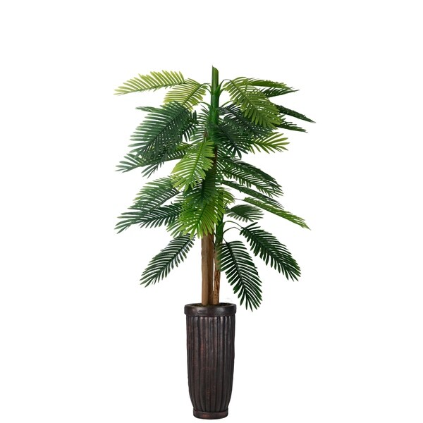 79" Real touch palm tree in Fiberstone Planter