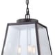 preview thumbnail 2 of 1, Grant 3 Light Bronze Farmhouse Lantern Pendant Clear Glass - 12-in W x 16.25-in H x 12-in D