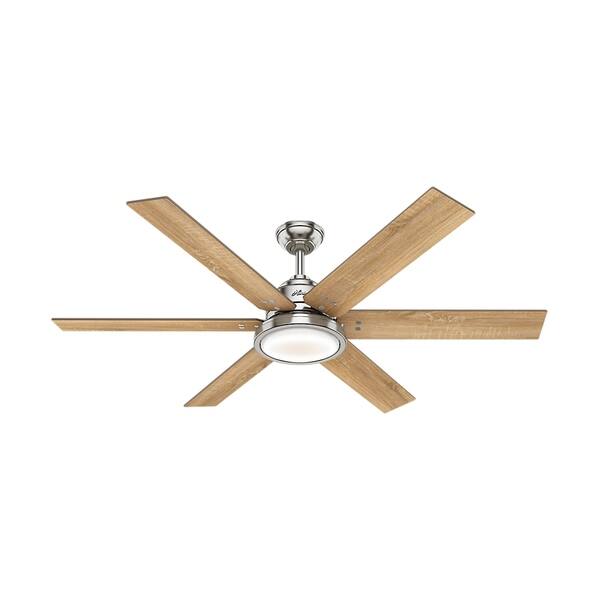 Shop Hunter 60 Warrant Brushed Nickel Ceiling Fan With Led