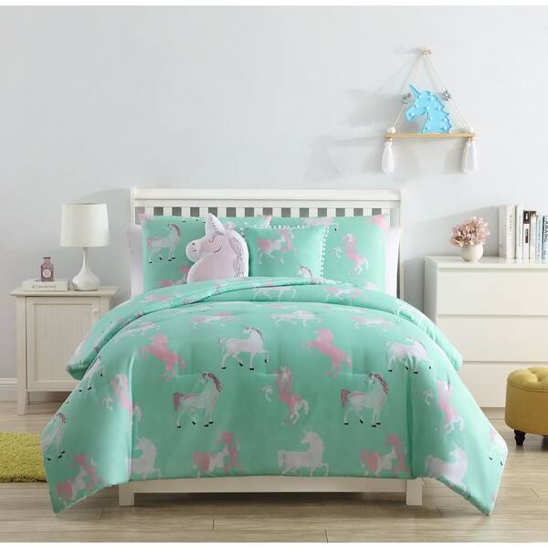 Shop Porch Den Gimm Tie Dye Unicorn Comforter Set Overstock