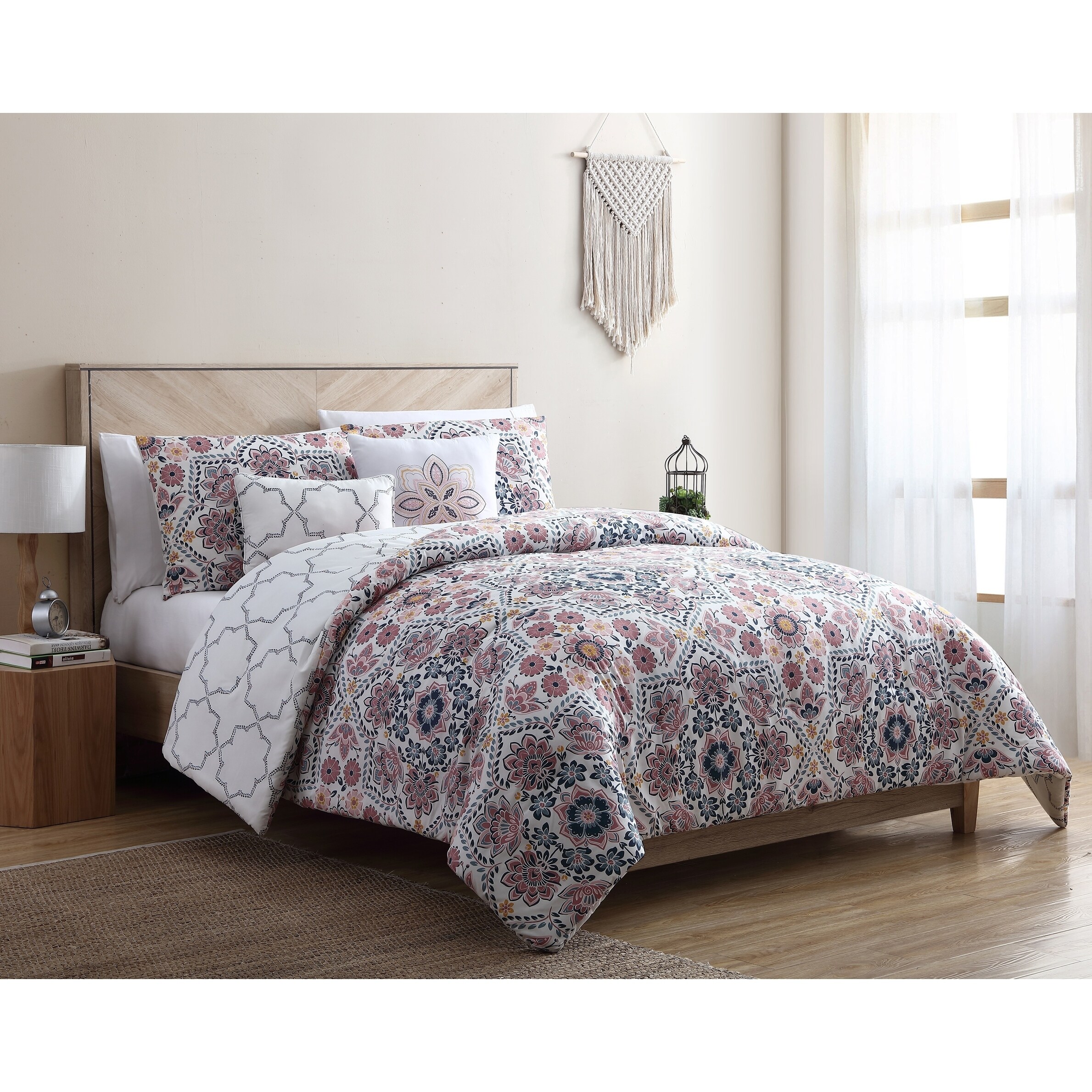 Shop Vcny Home Agnes Reversible Floral Comforter Set Free