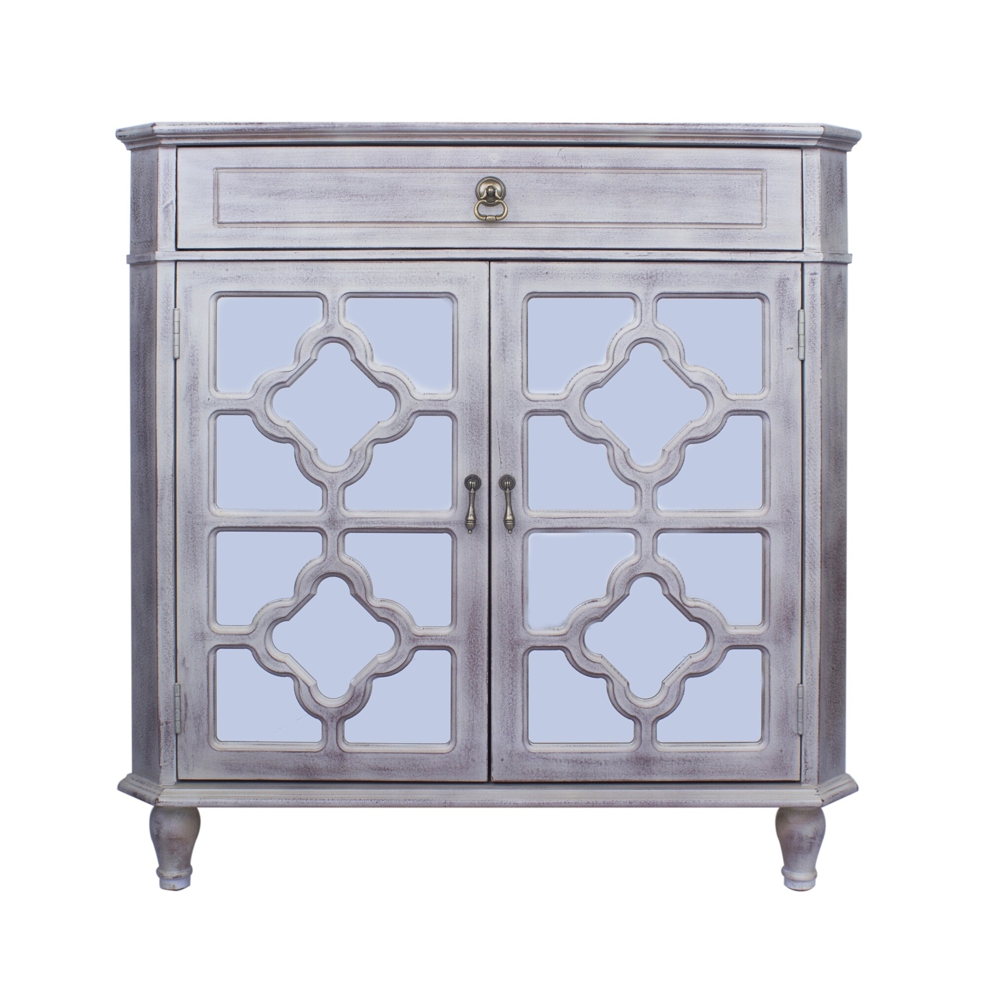 Shop Frasera 1 Drawer 2 Door Quatrefoil Mirror Inserts Corner