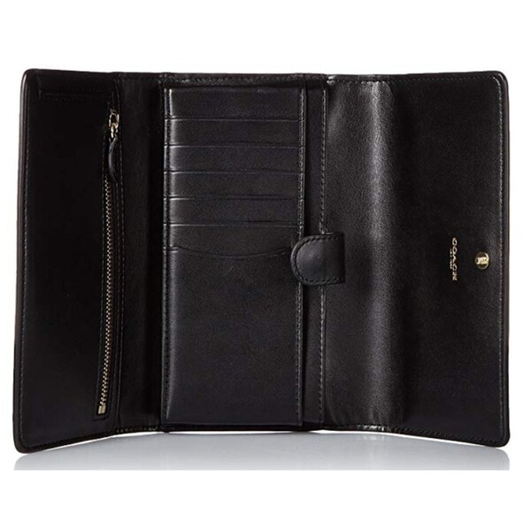 coach smooth leather phone crossbody black