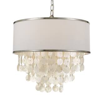 Brielle 3-light Antique Silver Pendant/ Chandelier
