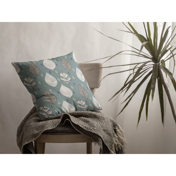 Falling Leaves Suede Double Sided Decorative Pillow by Amrita Sen
