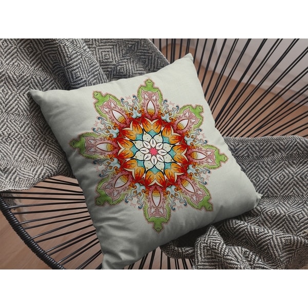 Cosmic Mandala Suede Double Sided Decorative Pillow by Amrita Sen