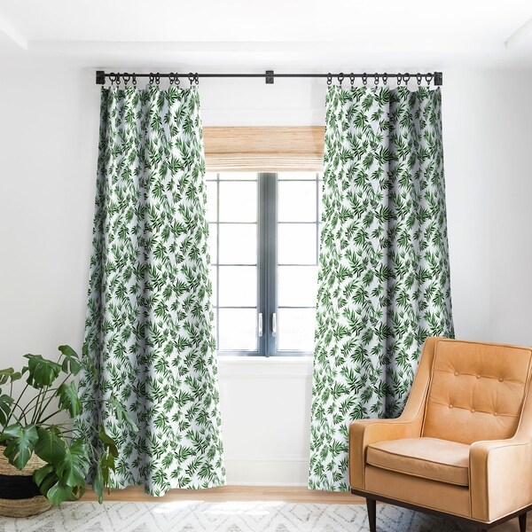 Shop Deny Designs Watercolor Leaf Blackout Curtain Panel