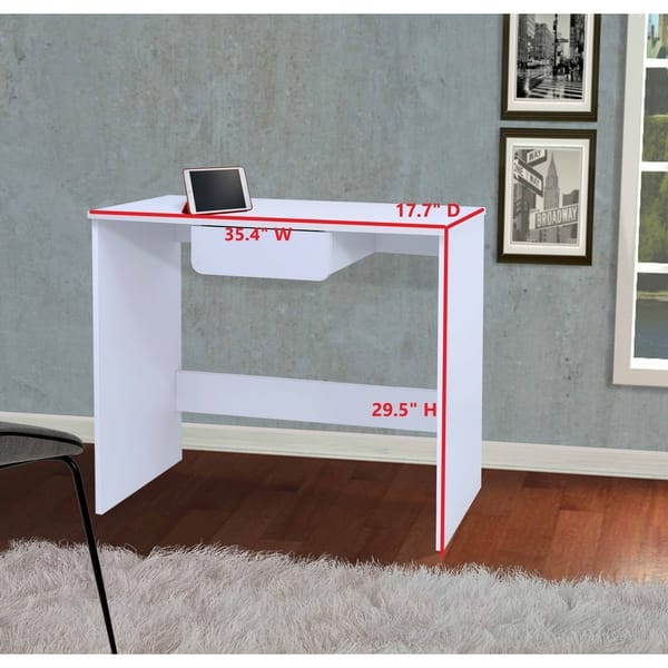 Shop Laptop Computer Desk White Finish Free Shipping Today