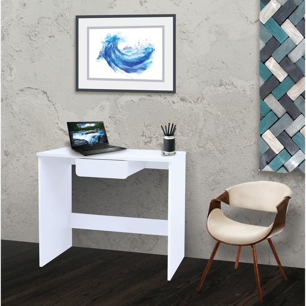 Shop Laptop Computer Desk White Finish Free Shipping Today