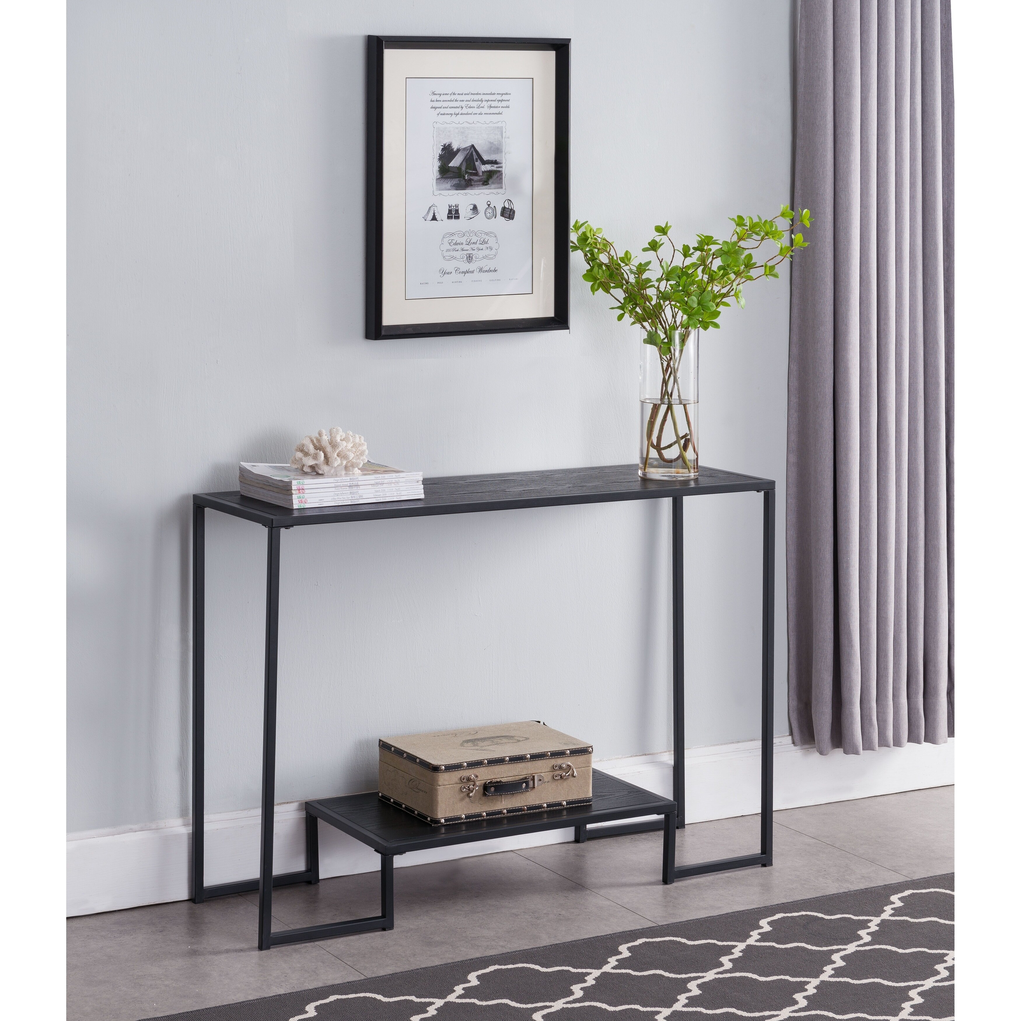Contemporary Black Console Table Contemporary Black Console Table