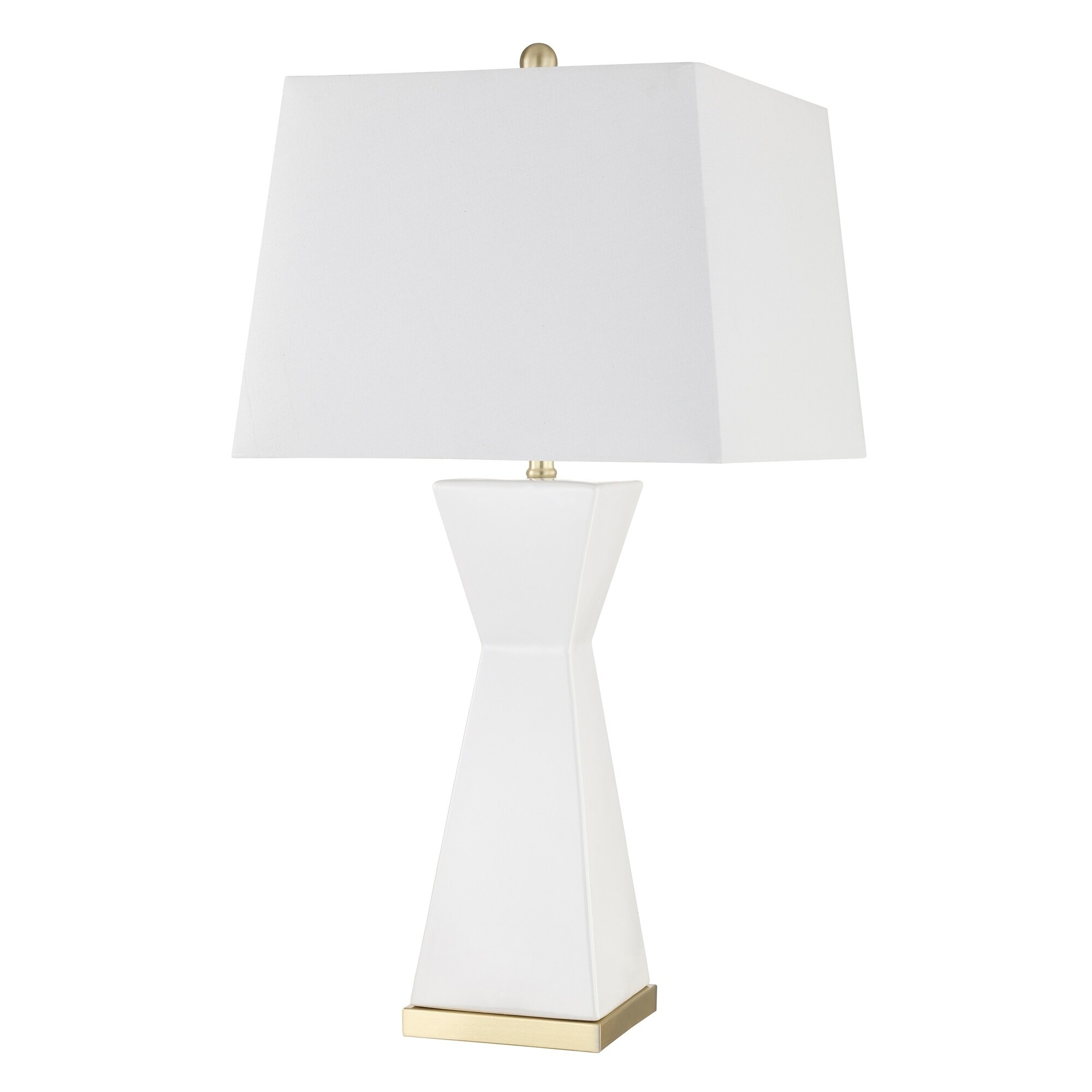 Ceramic 34 Hour Glass Table Lamp White Overstock 28369249