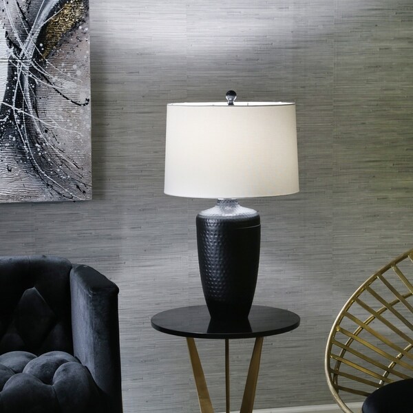 matt black table lamp
