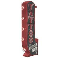 Tattoo Parlor Double Sided Off the Wall LED Marquee Light Up Arrow Sign for Bar, Garage or Man Cave