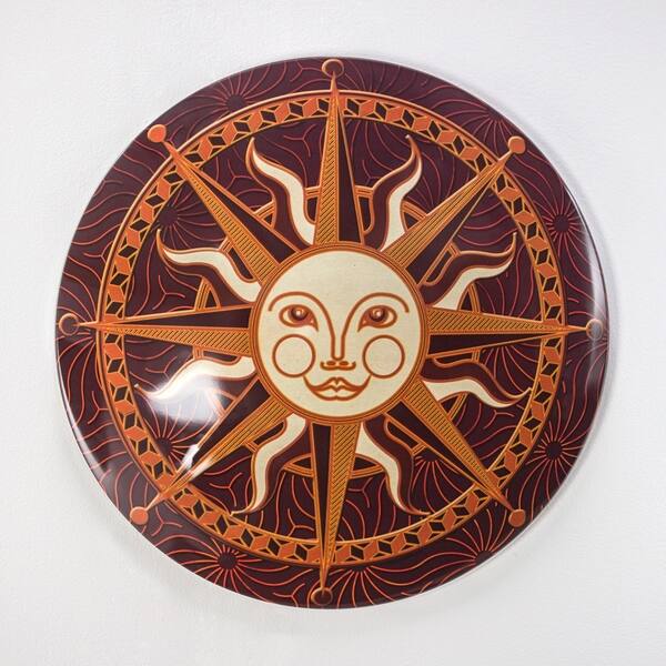 Shop Celestial Sun Dome Shaped Metal Sign Wall Decor For Bar