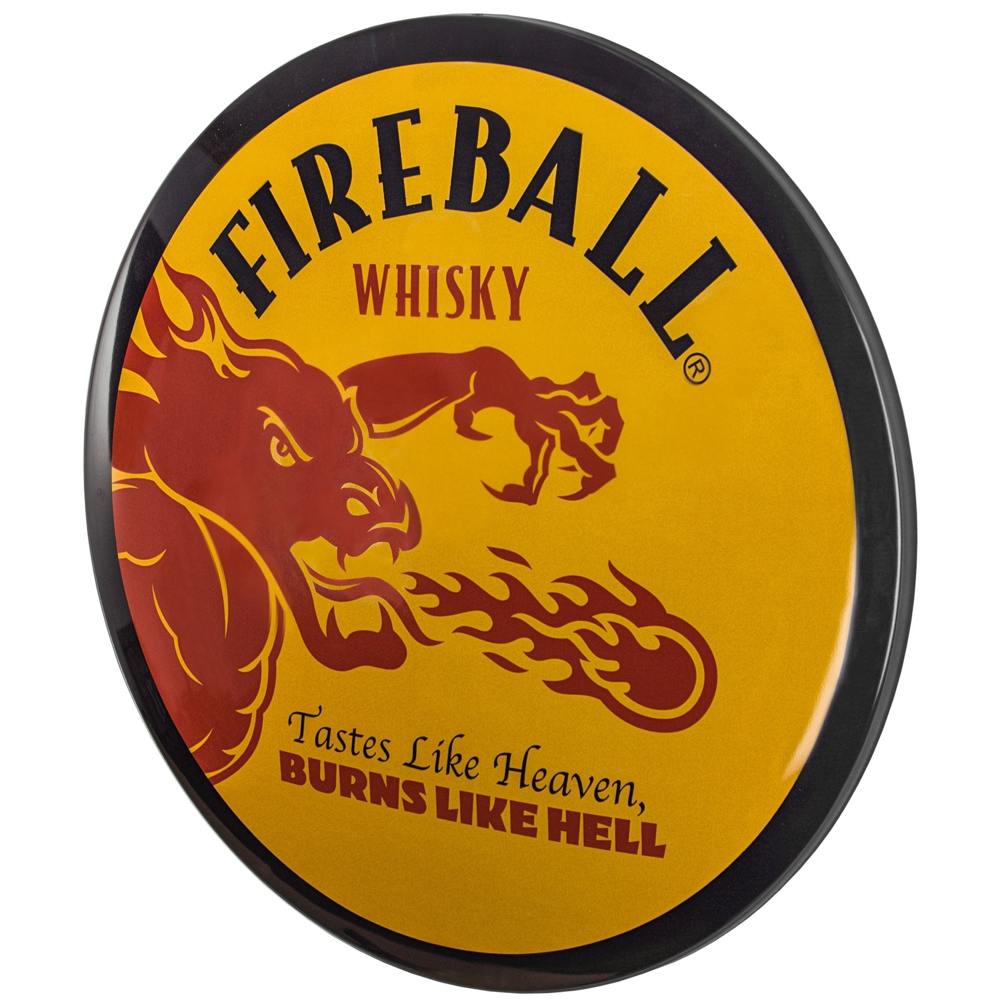 Tastes Like Heaven Burns Like Hell Fireball Whisky 36/" Double Sided LED Sign