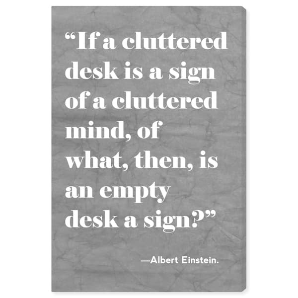 Shop Oliver Gal Cluttered Desk Typography And Quotes Wall Art