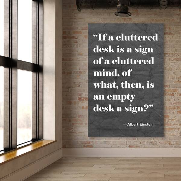 Shop Oliver Gal Cluttered Desk Typography And Quotes Wall Art