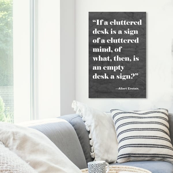 Oliver Gal 'cluttered Desk' Typography And Quotes Wall Art Canvas Print 