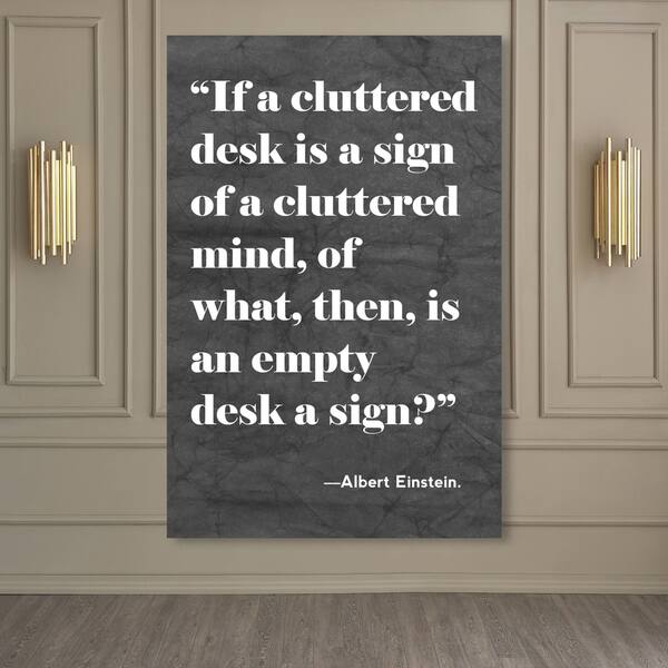 Shop Oliver Gal Cluttered Desk Typography And Quotes Wall Art